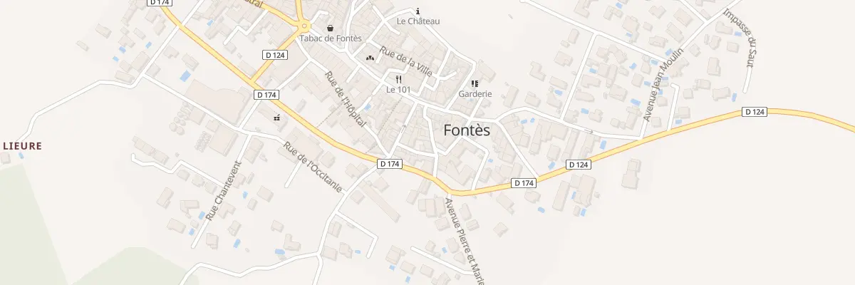 Plan du 1 Pl Paladilhe à Fontès