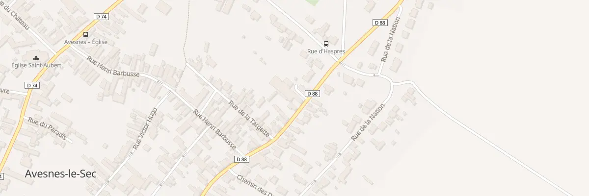 Plan du 2 Rue Roger Salengro à Avesnes-le-Sec