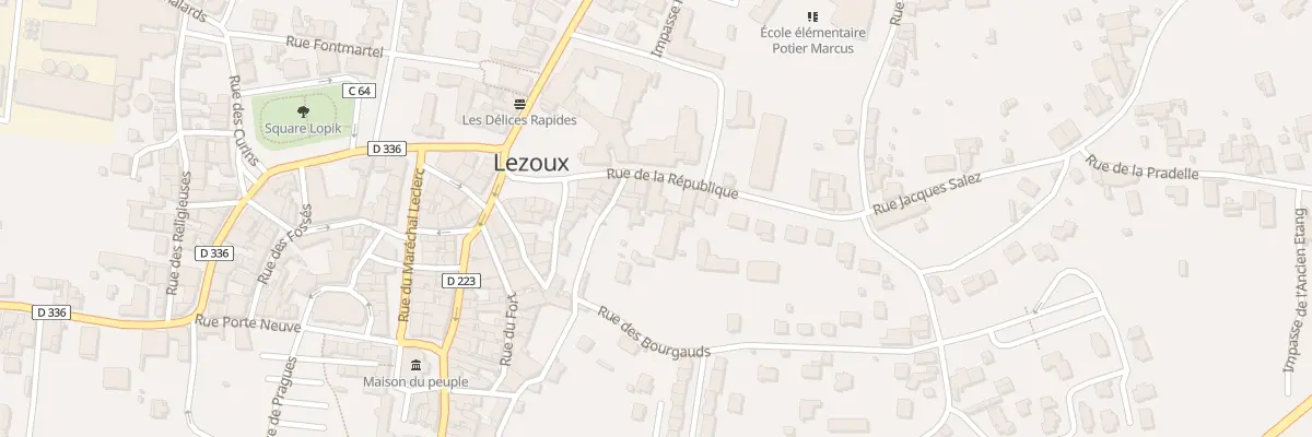 Plan du 12 Rue de la République à Lezoux