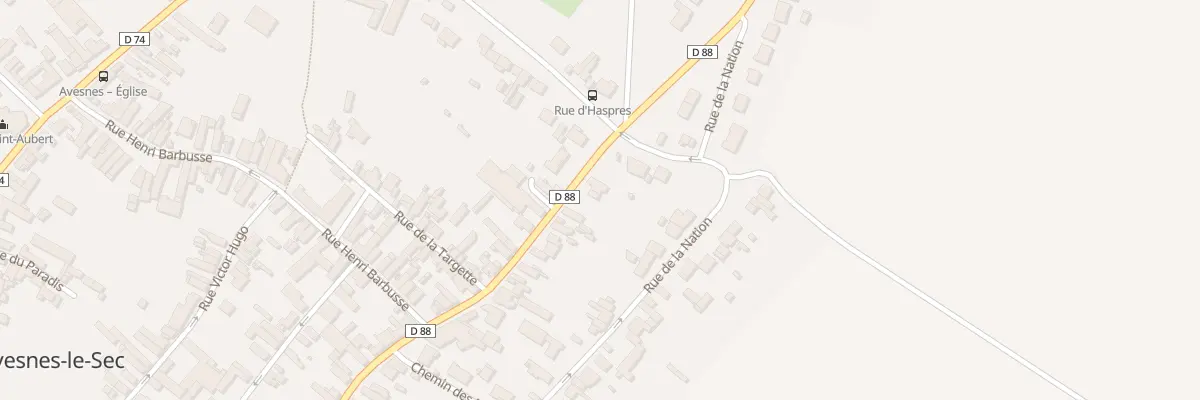 Plan du 1 Rue Roger Salengro à Avesnes-le-Sec