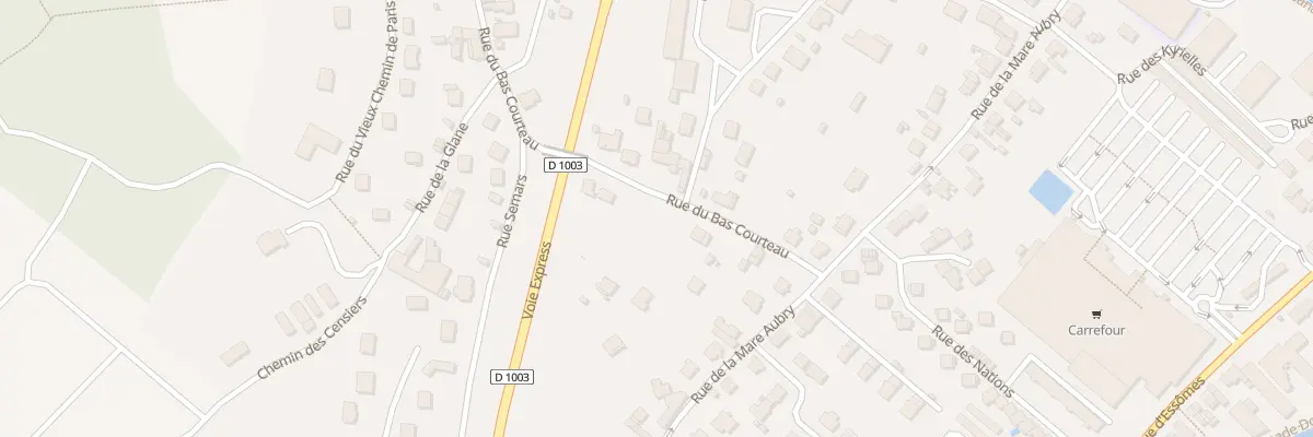 Plan de la Rue du Bas Courteau à Château-Thierry