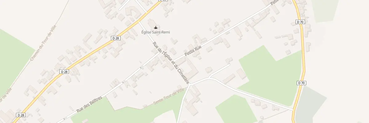 Plan du 3 Rue de l’Eglise et du Cimetier à Brancourt-le-Grand