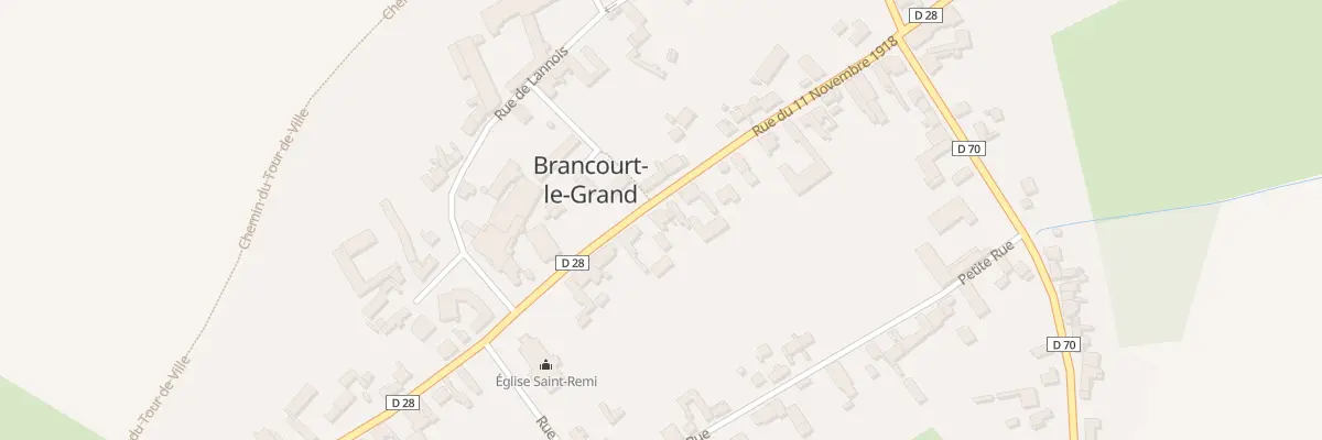 Plan du 14 Rue du 11 Nov 1918 à Brancourt-le-Grand