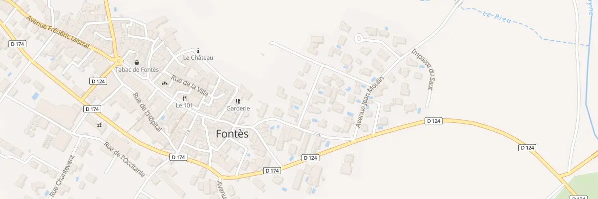 Plan du 15 Rue des Lavandieres à Fontès