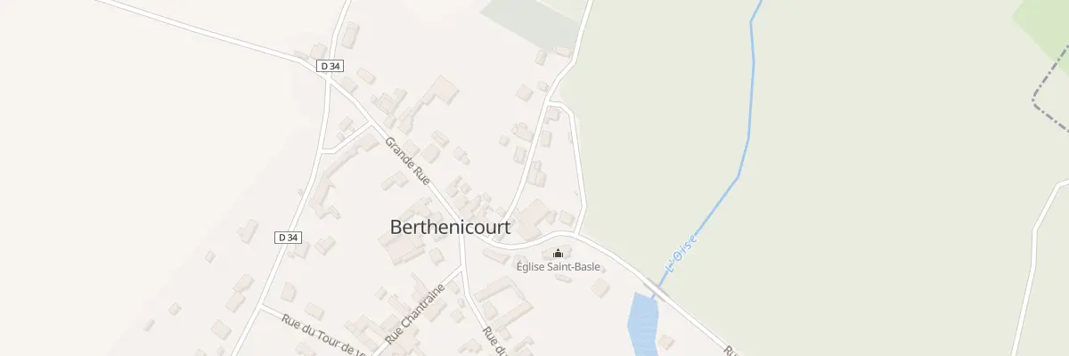 Plan du 2 Rue du Cimetière à Berthenicourt