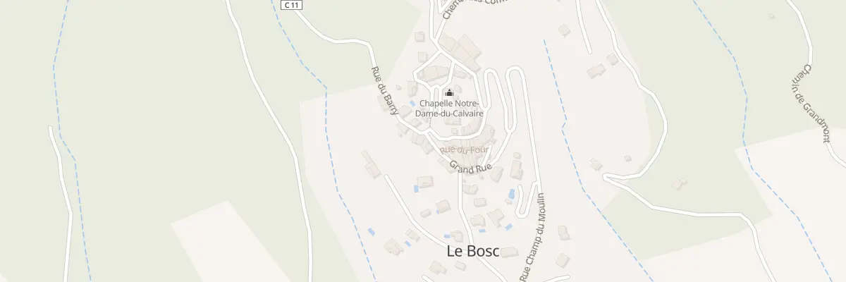 Plan du 1 Pl des Platanes au Bosc