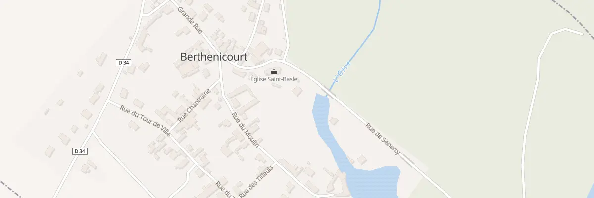 Plan du 2 Rue de Senercy à Berthenicourt