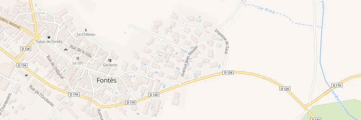 Plan du 6 Av Jean Moulin à Fontès
