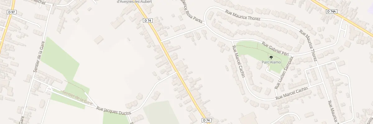 Plan du 74 Rue Sadi Carnot à Avesnes-les-Aubert