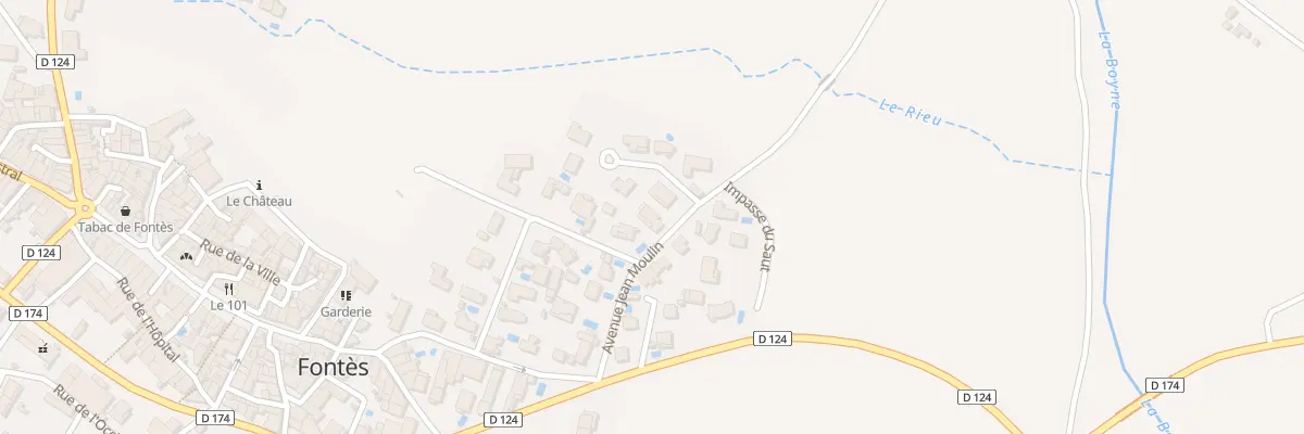 Plan du 12 Av Jean Moulin à Fontès