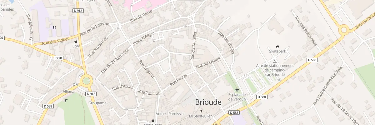Plan du 3 Rue du Quatorze Juillet à Brioude