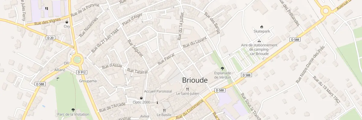 Plan du 1 Rue Pascal à Brioude
