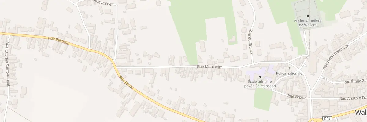 Plan du 20 Rue Merrheim à Wallers