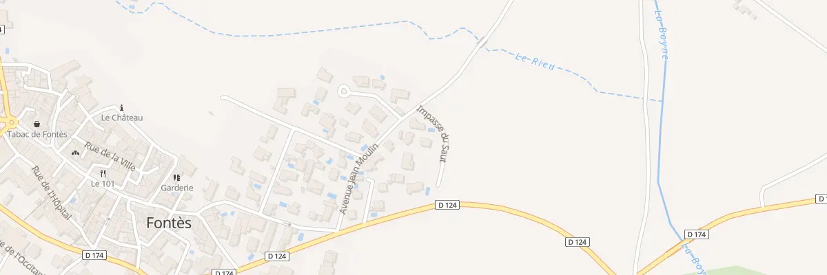 Plan du 5B Av Jean Moulin à Fontès