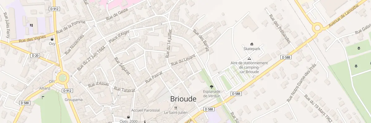 Plan du 1 Rue du Levant à Brioude