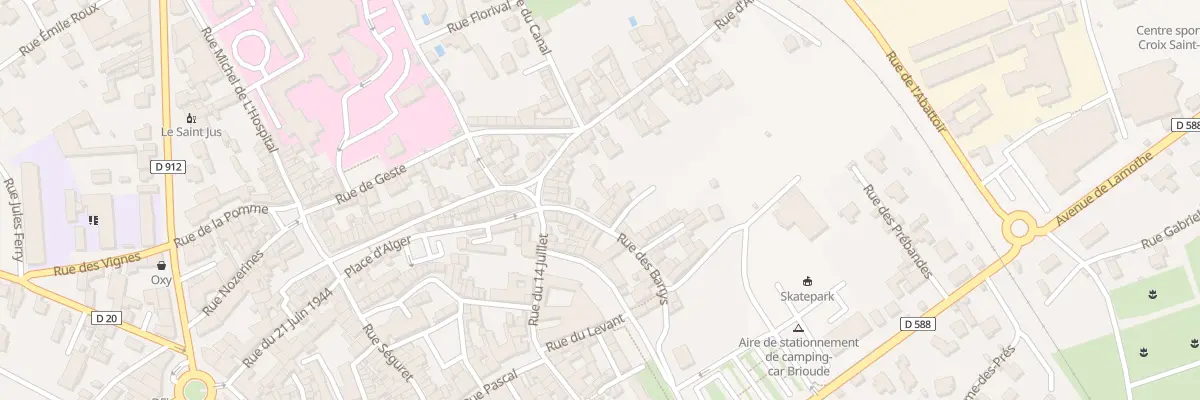 Plan du 14 Rue des Barrys à Brioude