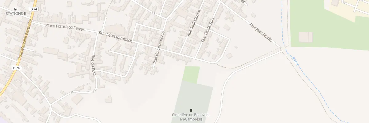 Plan du 33 Rue Léon Rambach à Beauvois-en-Cambrésis