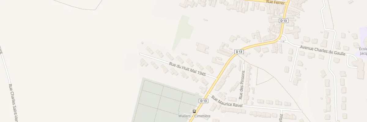 Plan du 20 Rue du Huit Mai 1945 à Wallers