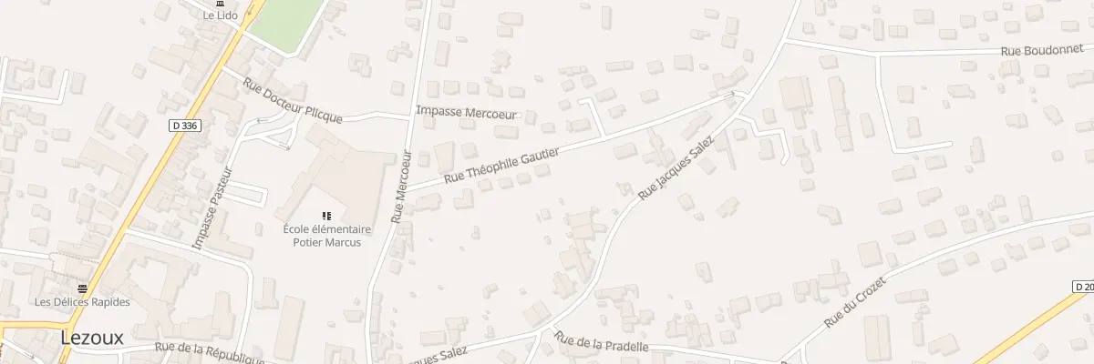 Plan du 10 Rue Theophile Gauthier à Lezoux