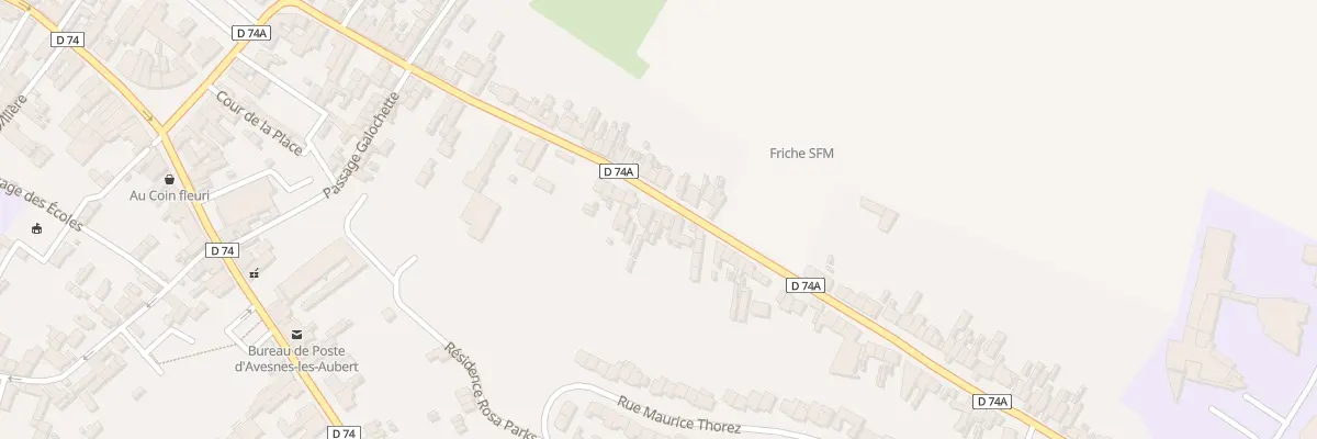 Plan du 75 Rue Henri Barbusse à Avesnes-les-Aubert