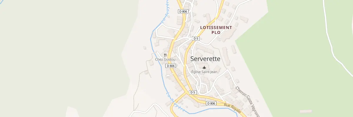 Plan du 5197 Rue Haute à Serverette