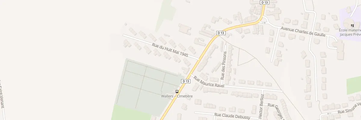 Plan du 7 Rue du Huit Mai 1945 à Wallers