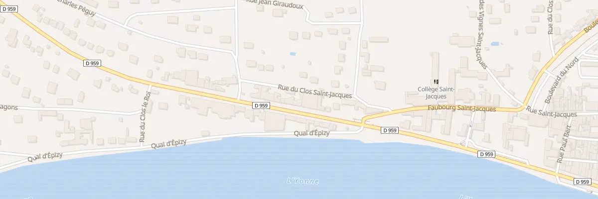 Plan du 8 Fg de Paris à Joigny