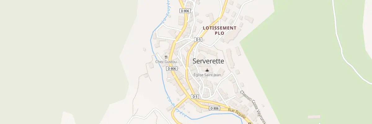 Plan du 7 Rte de St Denis à Serverette