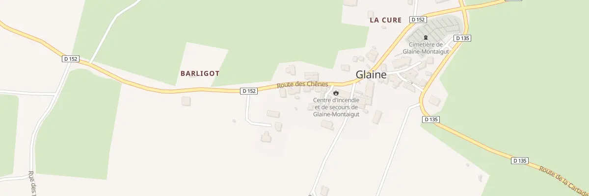 Plan du 67 Rte des Chenes/le Bourg à Glaine-Montaigut