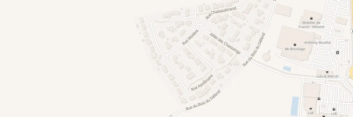 Plan du 15 Rue Apollinaire à Charmeil