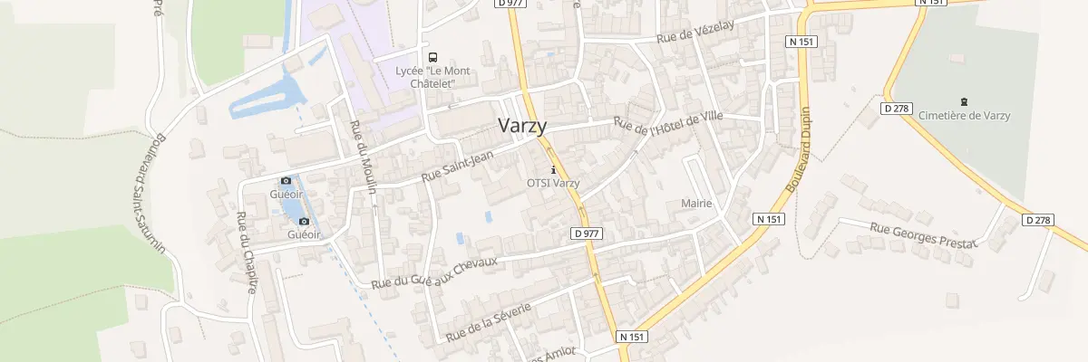 Plan du 10 Rue Delangle à Varzy