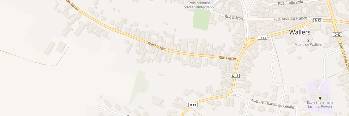 Plan du 25 Rue Ferrer à Wallers