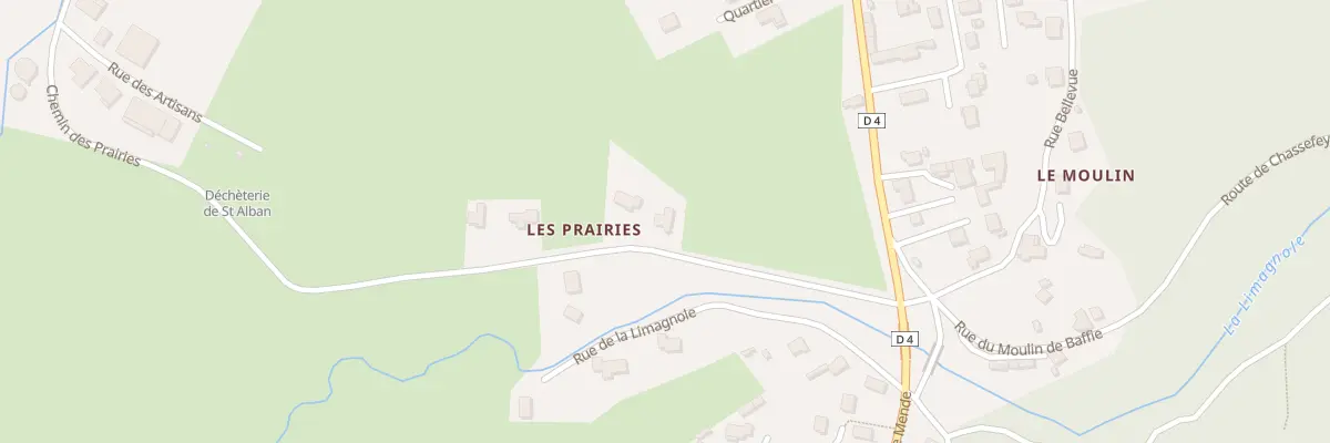 Plan du 6218 Qrt des Prairies à Saint-Alban-sur-Limagnole