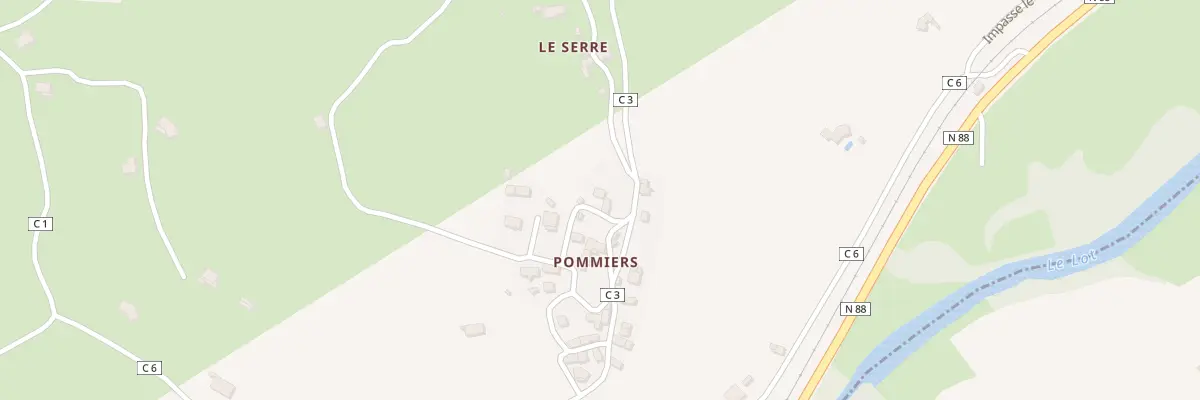 Plan du 5151 Pommiers à Cultures