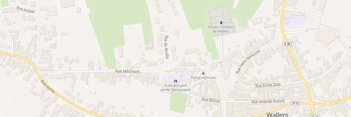 Plan du 2 Rue du Bruille à Wallers