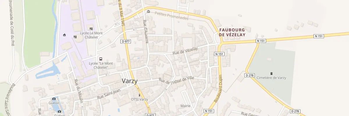 Plan du 6 Rue de Vézelay à Varzy