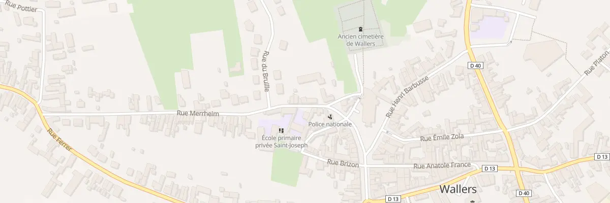 Plan du 8 Rue Merrheim à Wallers