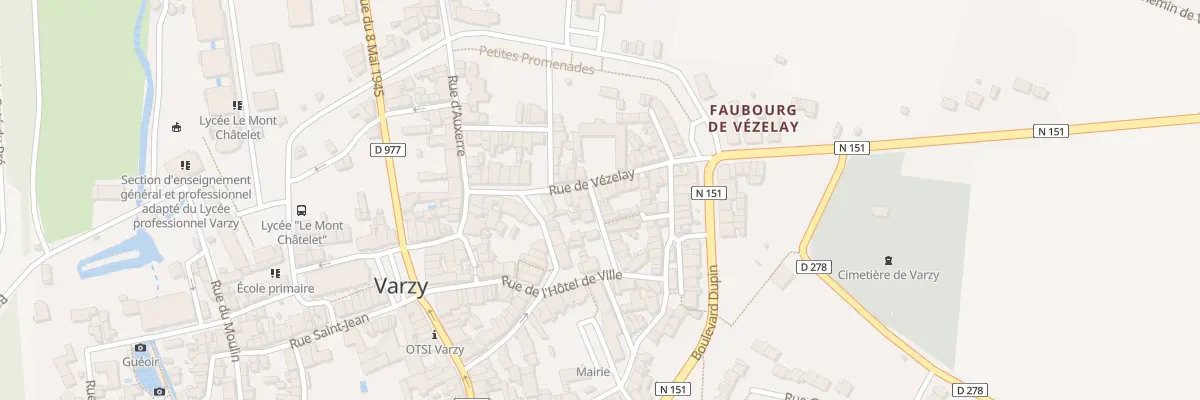 Plan du 10 Rue de Vézelay à Varzy
