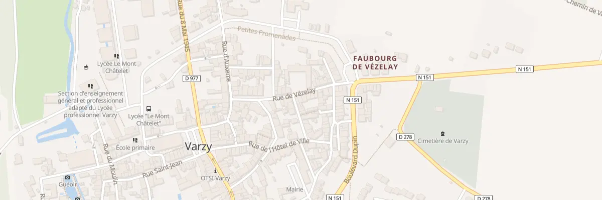 Plan du 12 Rue de Vézelay à Varzy
