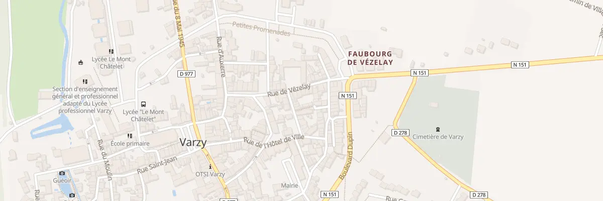 Plan du 14 Rue de Vézelay à Varzy