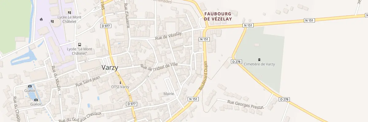 Plan du 25 Rue de l’Hôtel de Ville à Varzy
