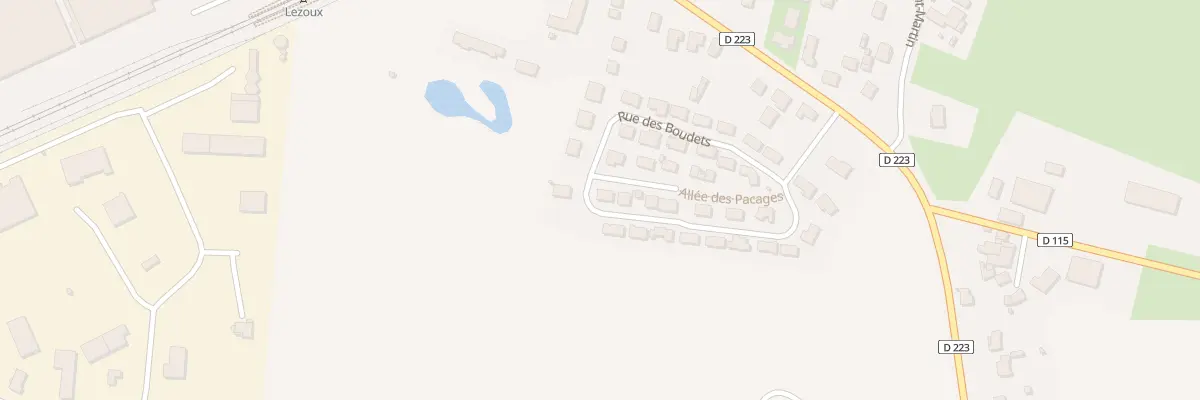Plan du 9003 Rue des Boudets à Lezoux