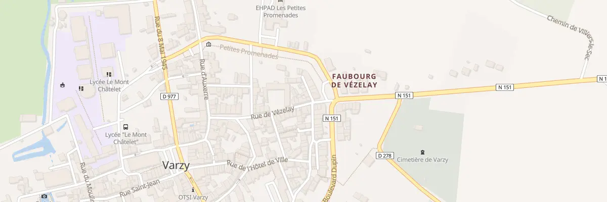 Plan du 25 Rue de Vézelay à Varzy