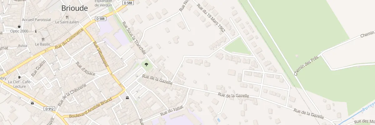 Plan du 9004 Rue Albert Masseboeuf à Brioude