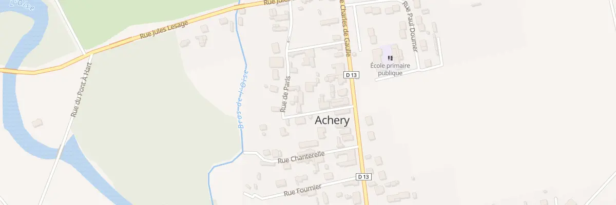 Plan du 2B Rue de Paris à Achery
