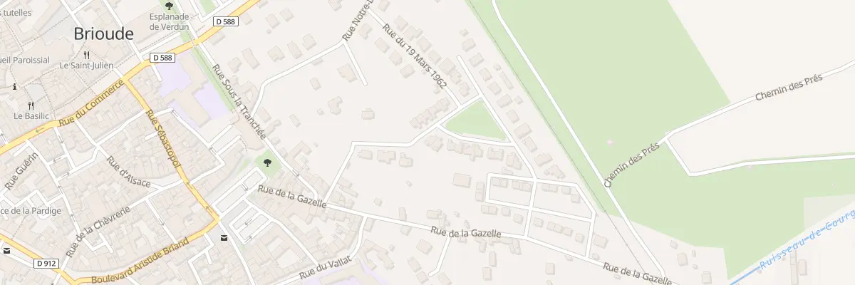 Plan du 24 Rue du Dix Neuf Mars 1962 à Brioude