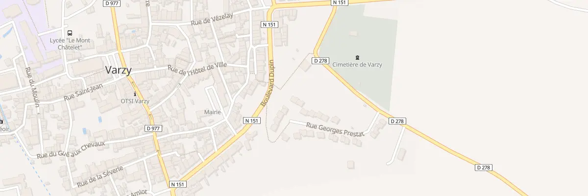 Plan du 7 Rue Georges Prestat à Varzy