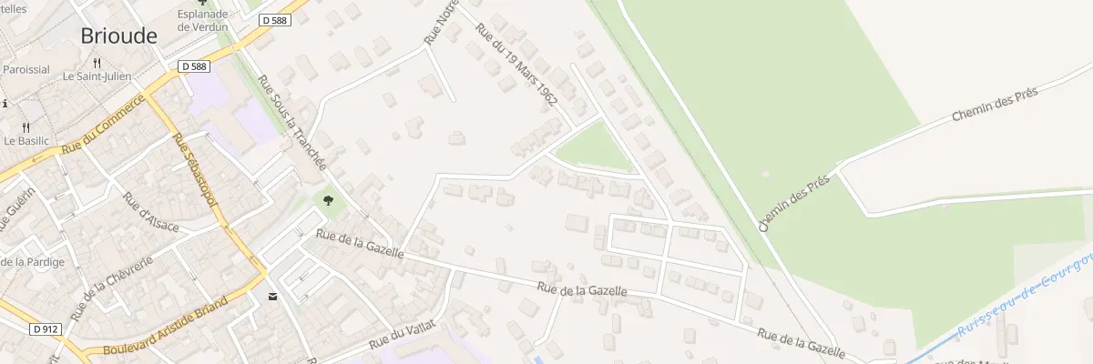 Plan du 26 Rue du Dix Neuf Mars 1962 à Brioude