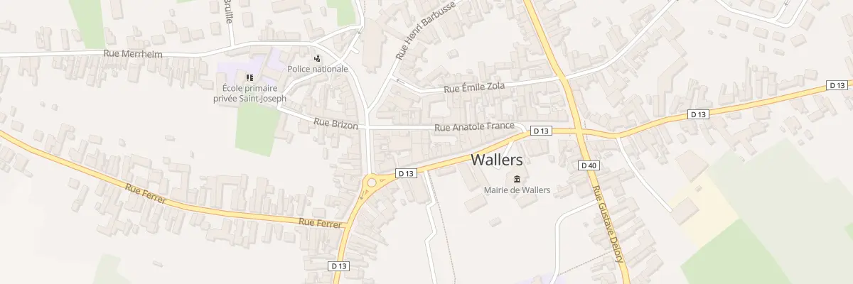 Plan du 9T Rue Anatole France à Wallers
