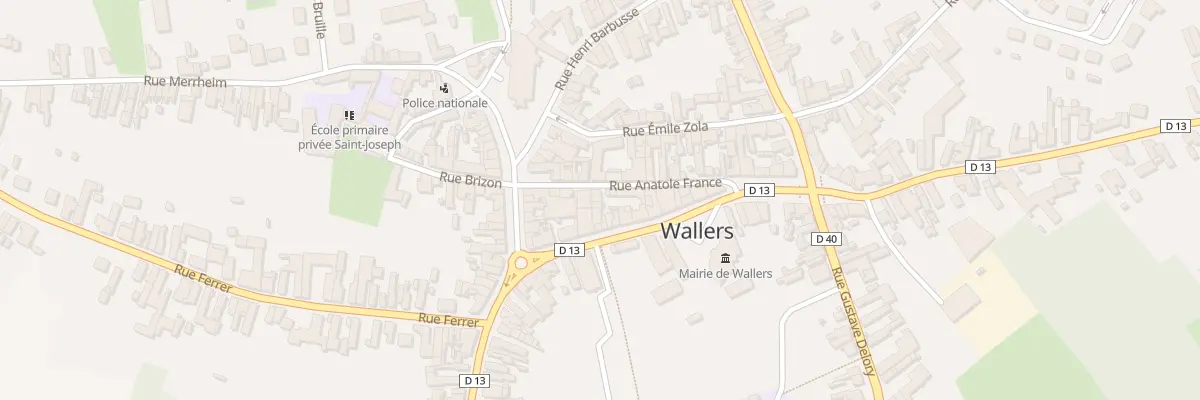 Plan du 9 Rue Anatole France à Wallers